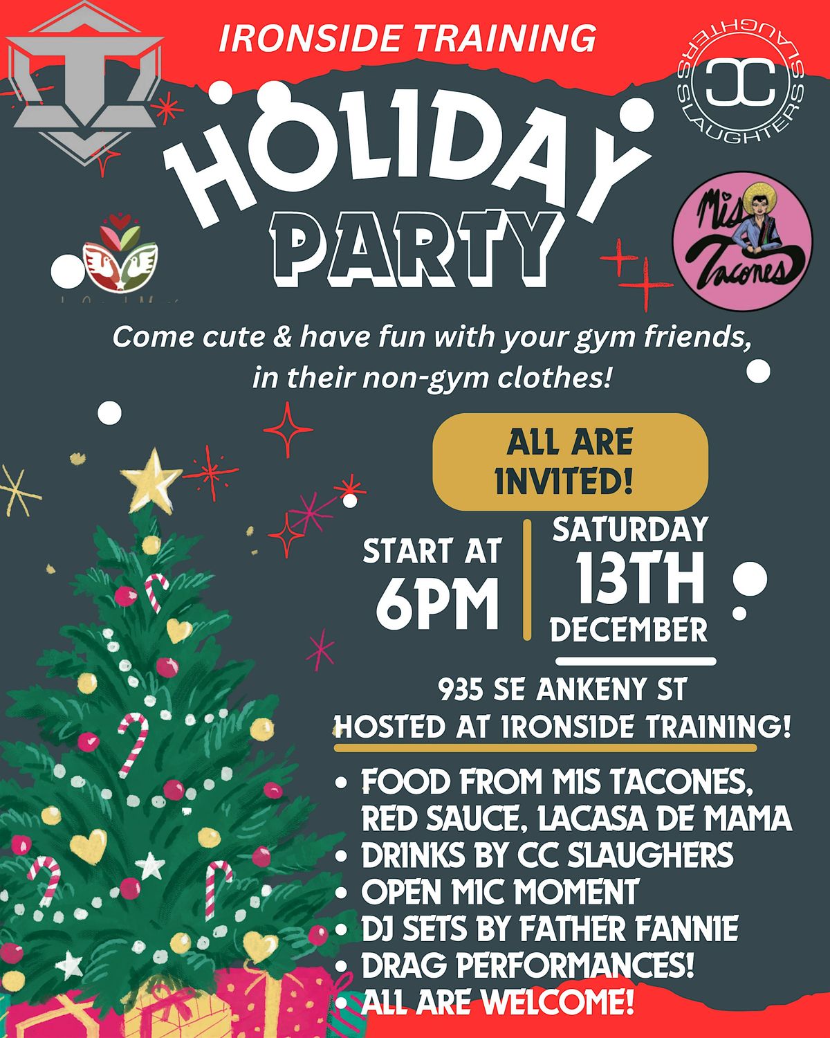 Ironside Holiday Party 2025!, 13 December | Event in Portland | AllEvents