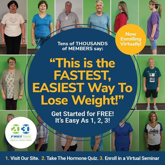 Join our VIRTUAL HORMONE WEIGHT LOSS SEMINAR, 20/30 Fast Track Huntsville, April 1 2020