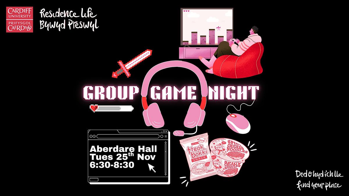 Group Game Night¦ Noson Gem Grwp, 25 November | Event in Cardiff | AllEvents