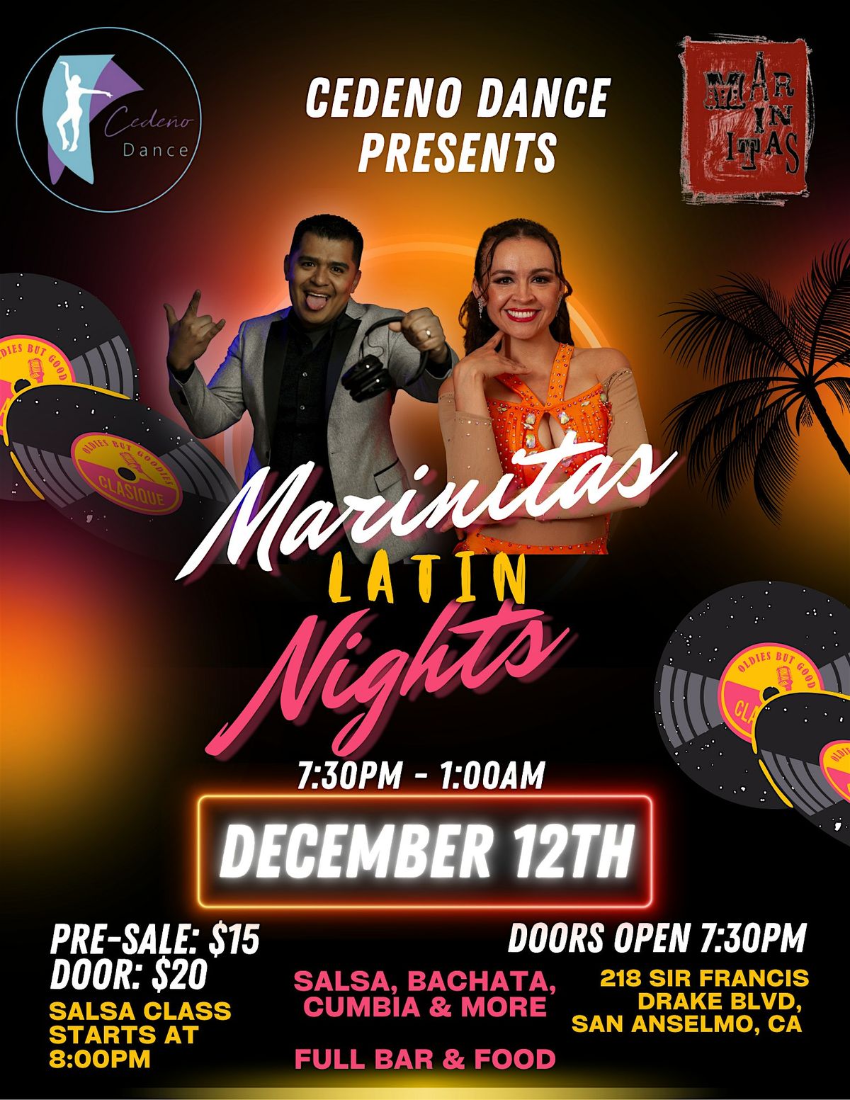 MARINITAS LATIN NIGHTS, 12 December | Event in San Anselmo | AllEvents