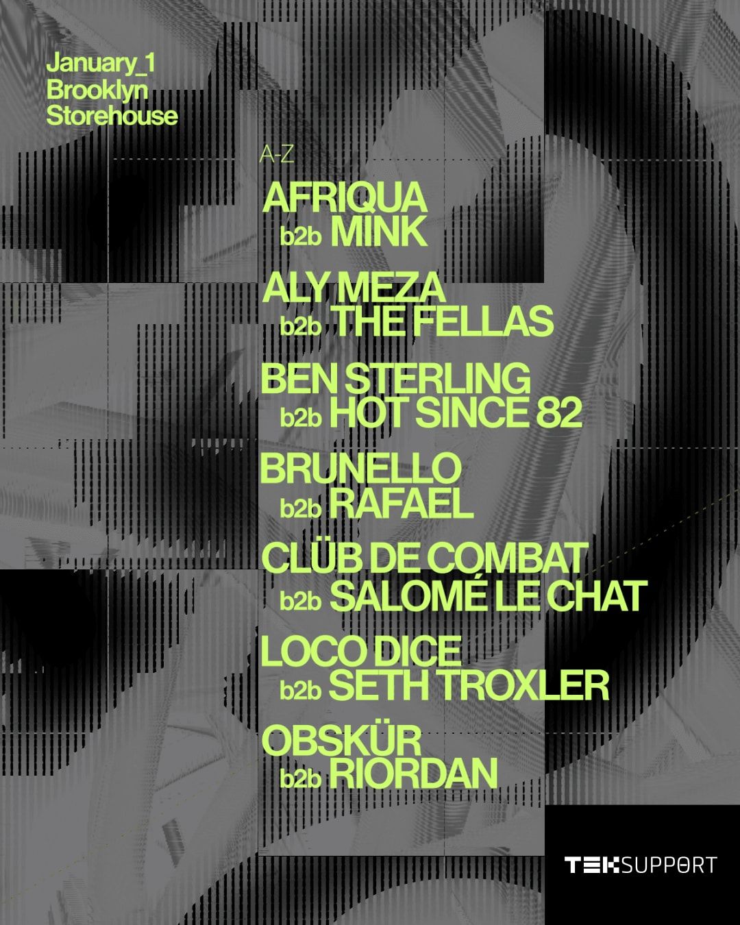 Teksupport - 10 Year Closing at Brooklyn Storehouse at Brooklyn Navy Yard, 1 January | Event in Brooklyn | AllEvents