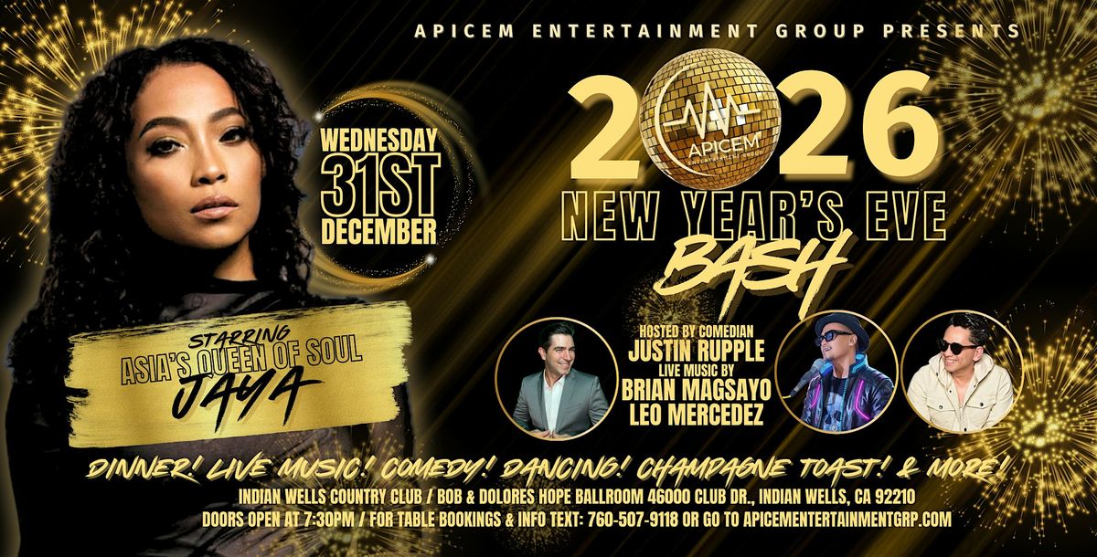 2026 New Year's Eve Bash featuring JAYA, 31 December | Event in Indian Wells | AllEvents