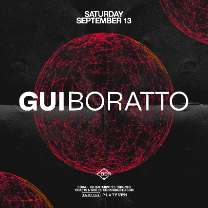Gui Boratto in Toronto, 13 September | Event in Toronto | AllEvents