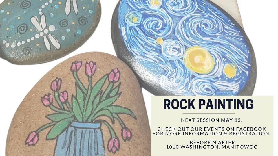 Marys Rock Painting Class, Before N After, Manitowoc, 13 May 2023