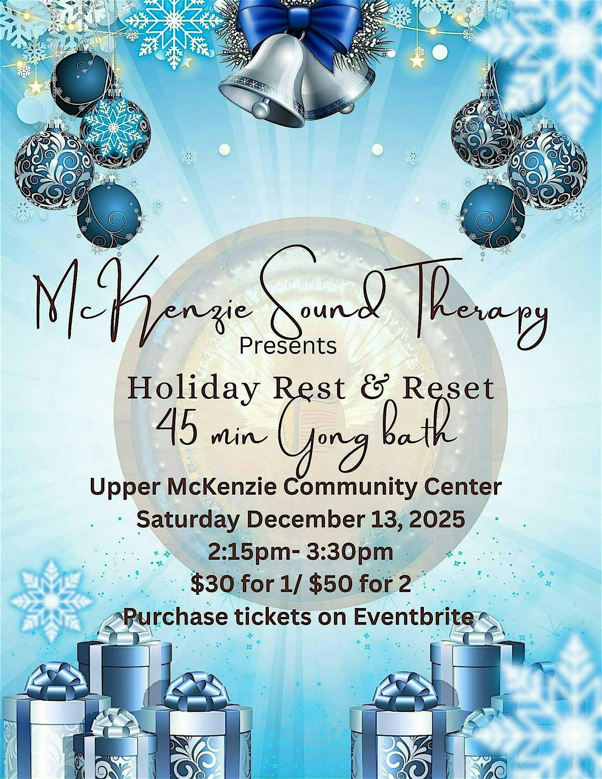 Holiday Rest and Reset: A Time For You, 13 December | Event in McKenzie Bridge | AllEvents