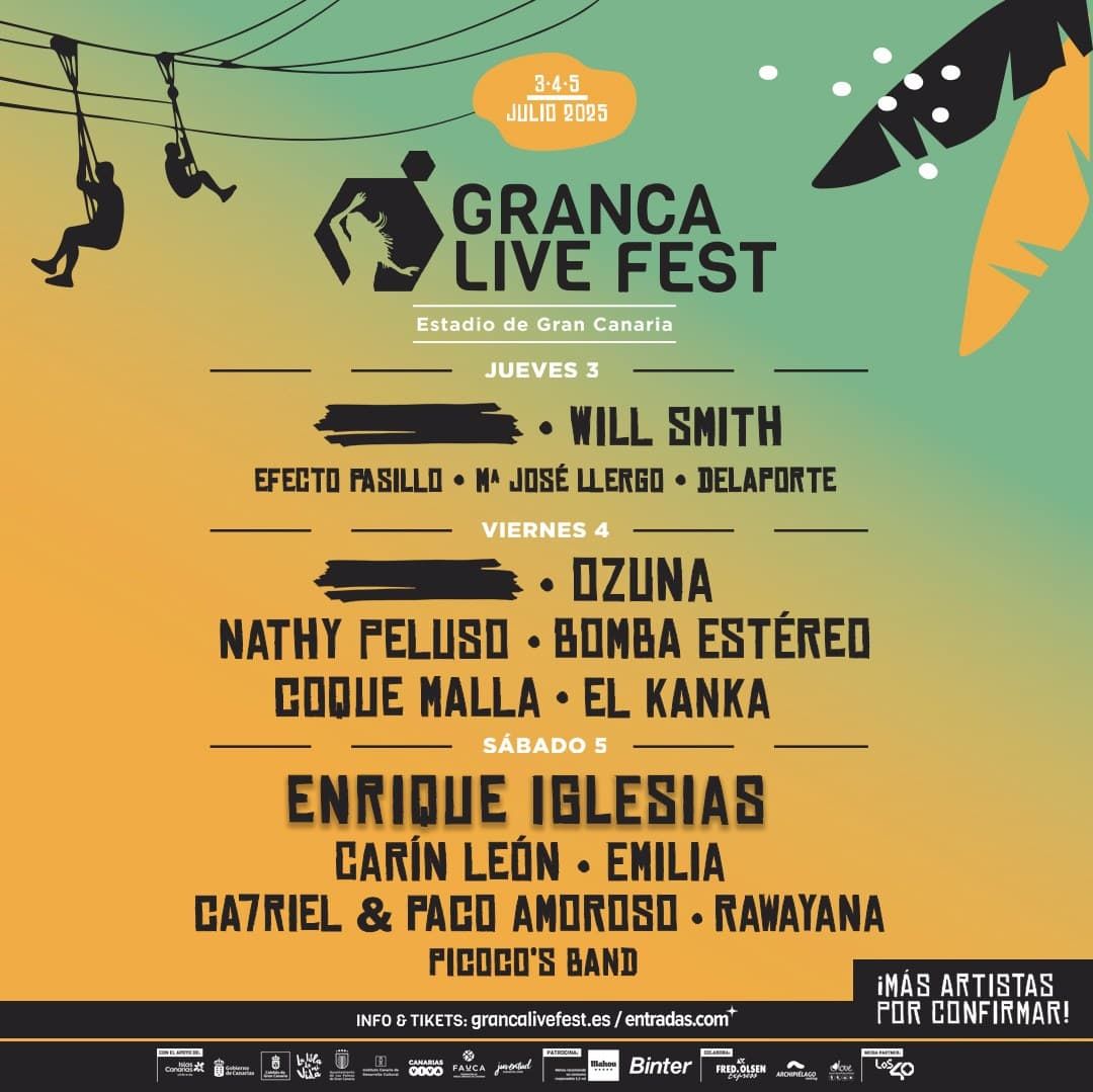 Granca Live Fest 2025 - 2-Day Pass (4+5 Jul) - Ozuna, Enrique Iglesias and more Tickets, 4 July | AllEvents