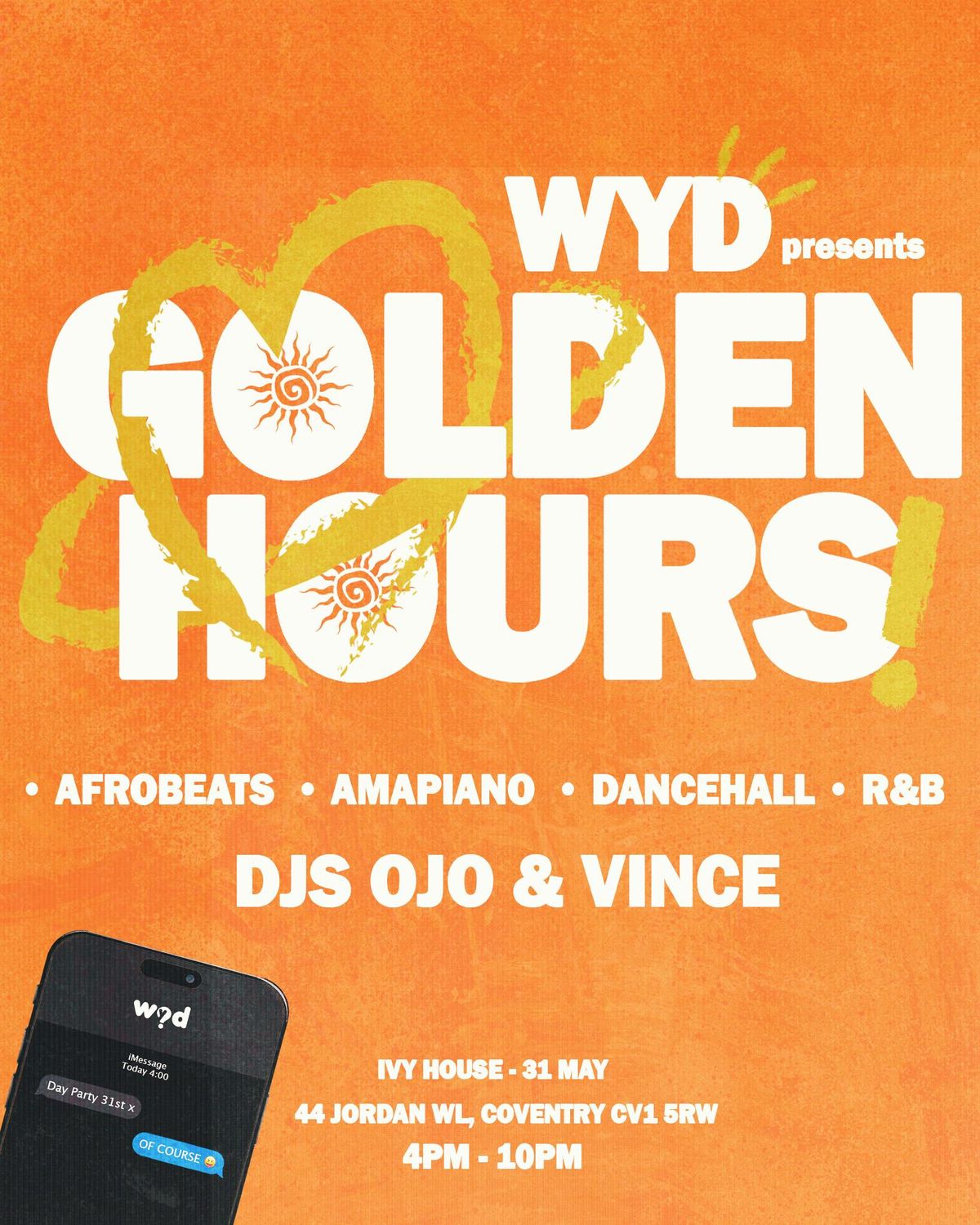 GOLDEN HOURS, 31 May | Event in Coventry | AllEvents