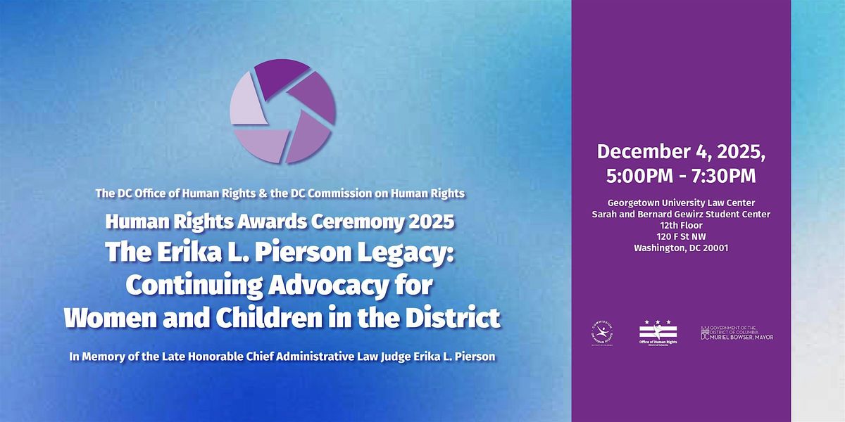 2025 OHR and Commission on Human Rights Awards Ceremony, 4 December | Event in Washington | AllEvents