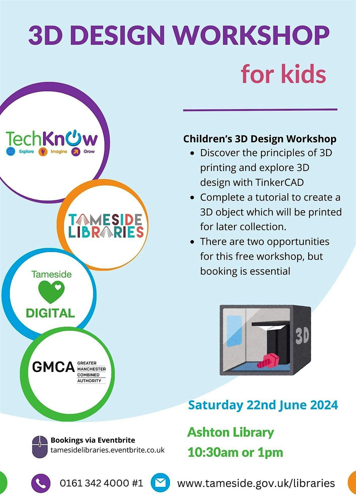 3D Design and Print Workshop for Kids, Ashton Library and Information ...