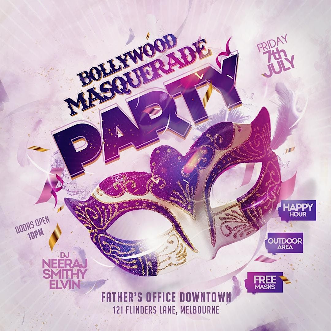 Bollywood Masquerade Party, Father’s Office Downtown, Melbourne, July 7