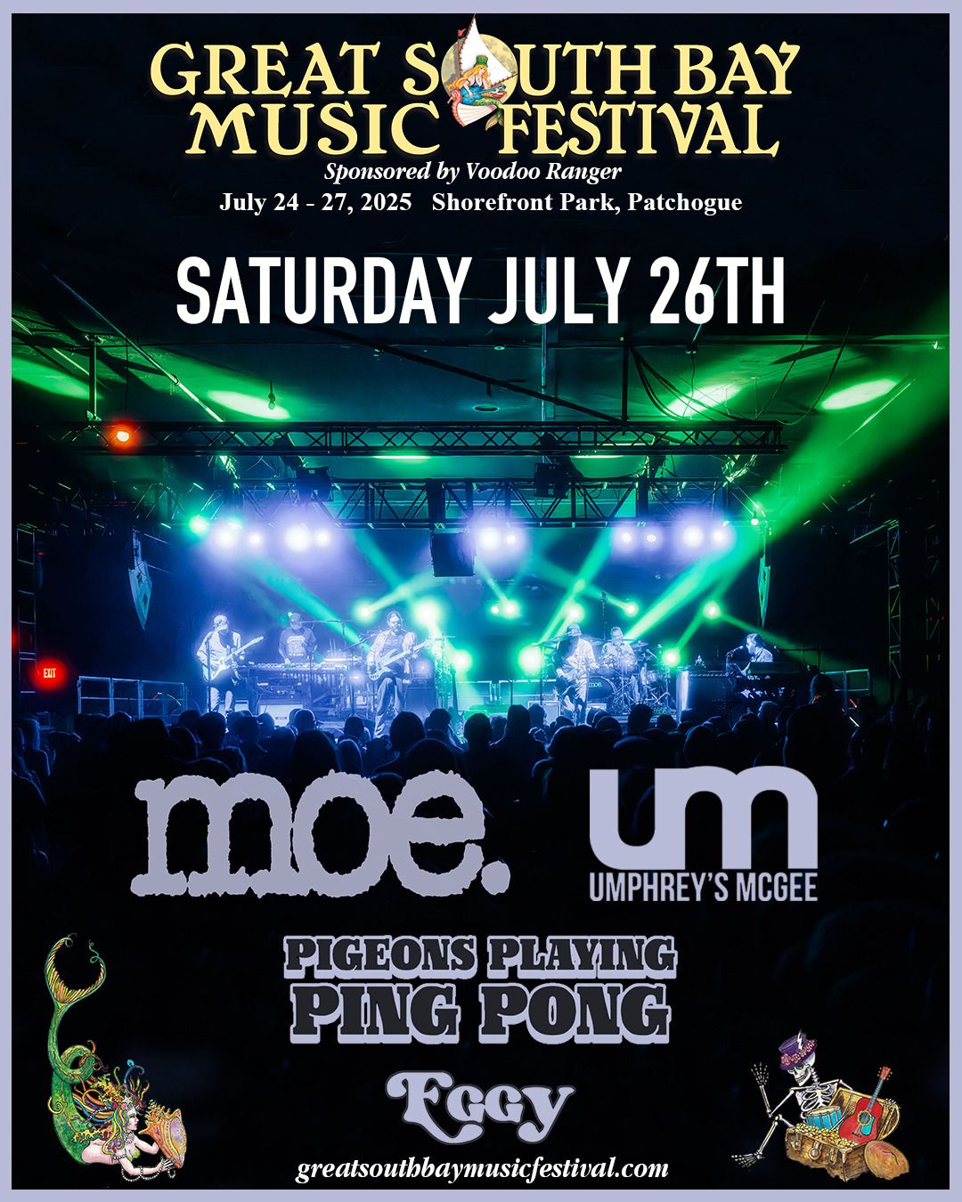 Great South Bay Music Festival: moe.  Umphrey's McGee & Pigeons Playing Ping Pong - Saturday, 25 July
