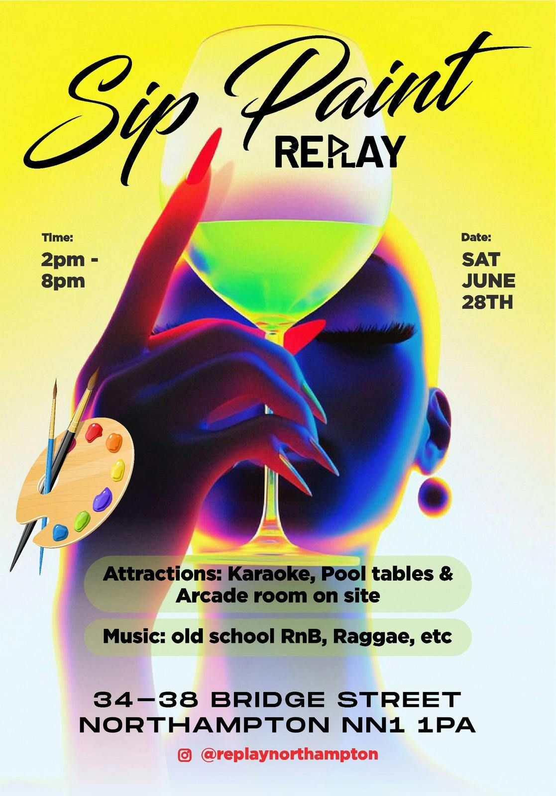 SIP &amp; PAINT DAY PARTY, 28 June | Event in Northampton | AllEvents