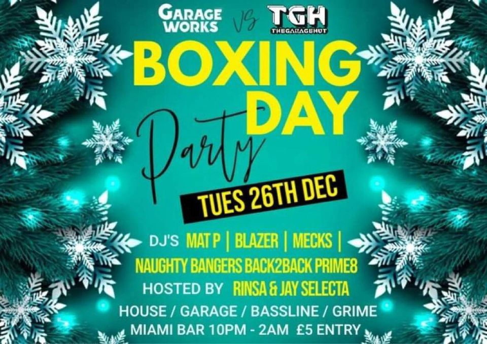 Boxing Day Party, Miami Bar, Ipswich, December 26 to December 27