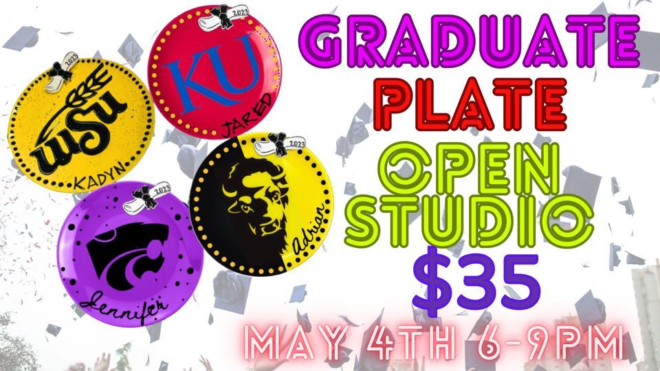 Adult35Graduate Plate Open StudioEast Wichita, Paint the Towne LLC