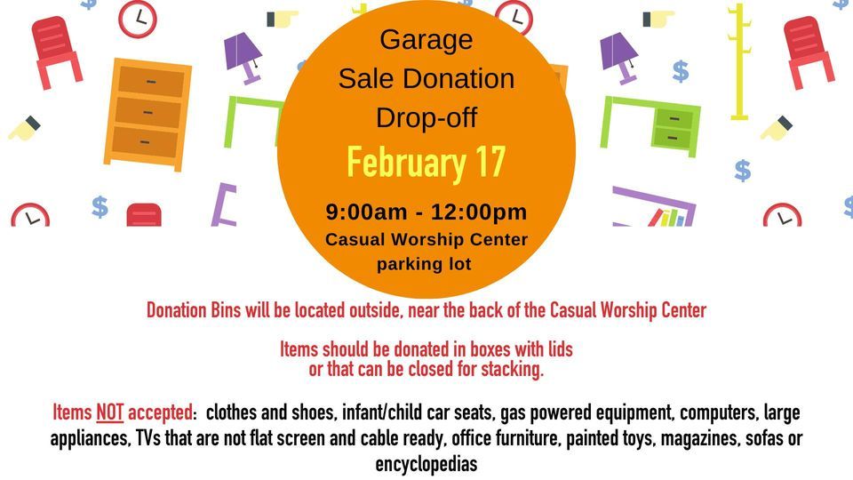 BUMC Garage Sale Donation DropOff , Broadmoor United Methodist Church