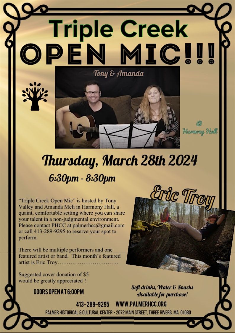 Triple Creek Open Mic Night, Palmer Historical & Cultural Center, Three