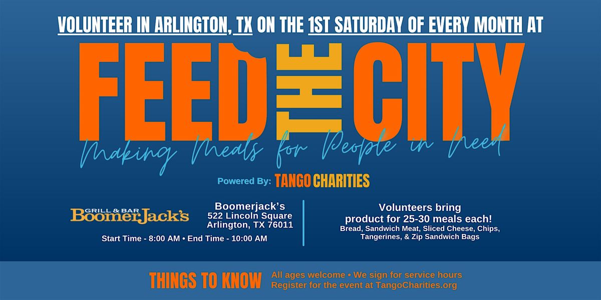 Feed The City Arlington: Making Meals for People In Need | Event in Arlington | AllEvents