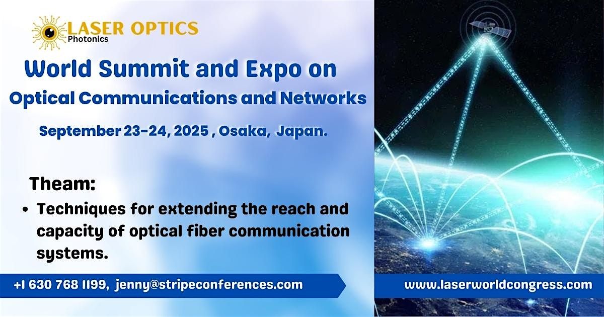 World Summit and Expo on Optical Communications and Networks, 23 September | Event in Frankfurt am Main | AllEvents