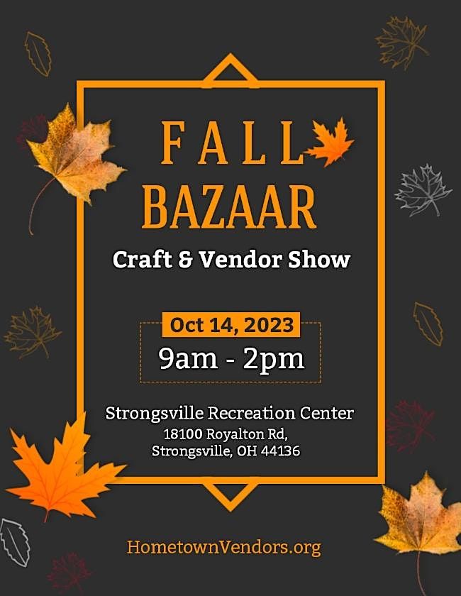 9th Annual Fall Bazaar Craft & Vendor Show, 14 October | Event in Strongsville | AllEvents.in