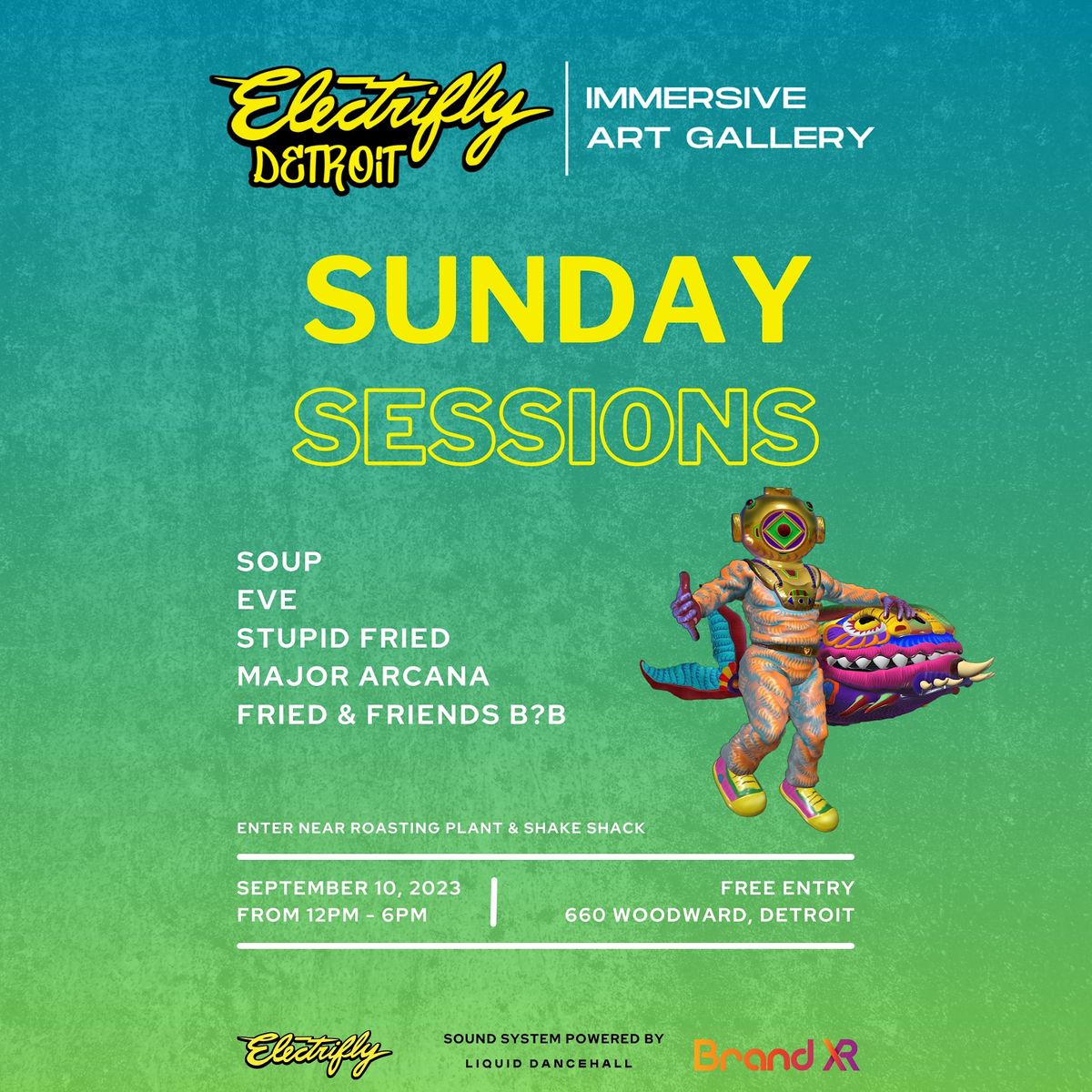 Electrifly Detroit Immersive Art Gallery Sunday Sessions, First