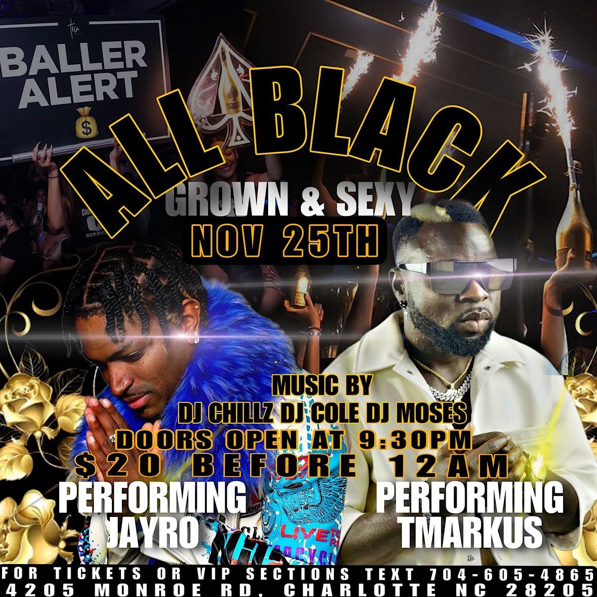 ALL BLACK GROWN & SEXY RED CARPET EVENT, Bakadi Lounge, Charlotte