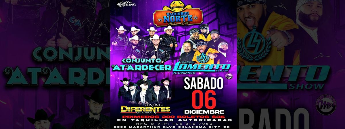 CONJUNTO ATARDECER, BANDA LAMENTO SHOW DE DURANGO & MAS | Event in Oklahoma City | AllEvents