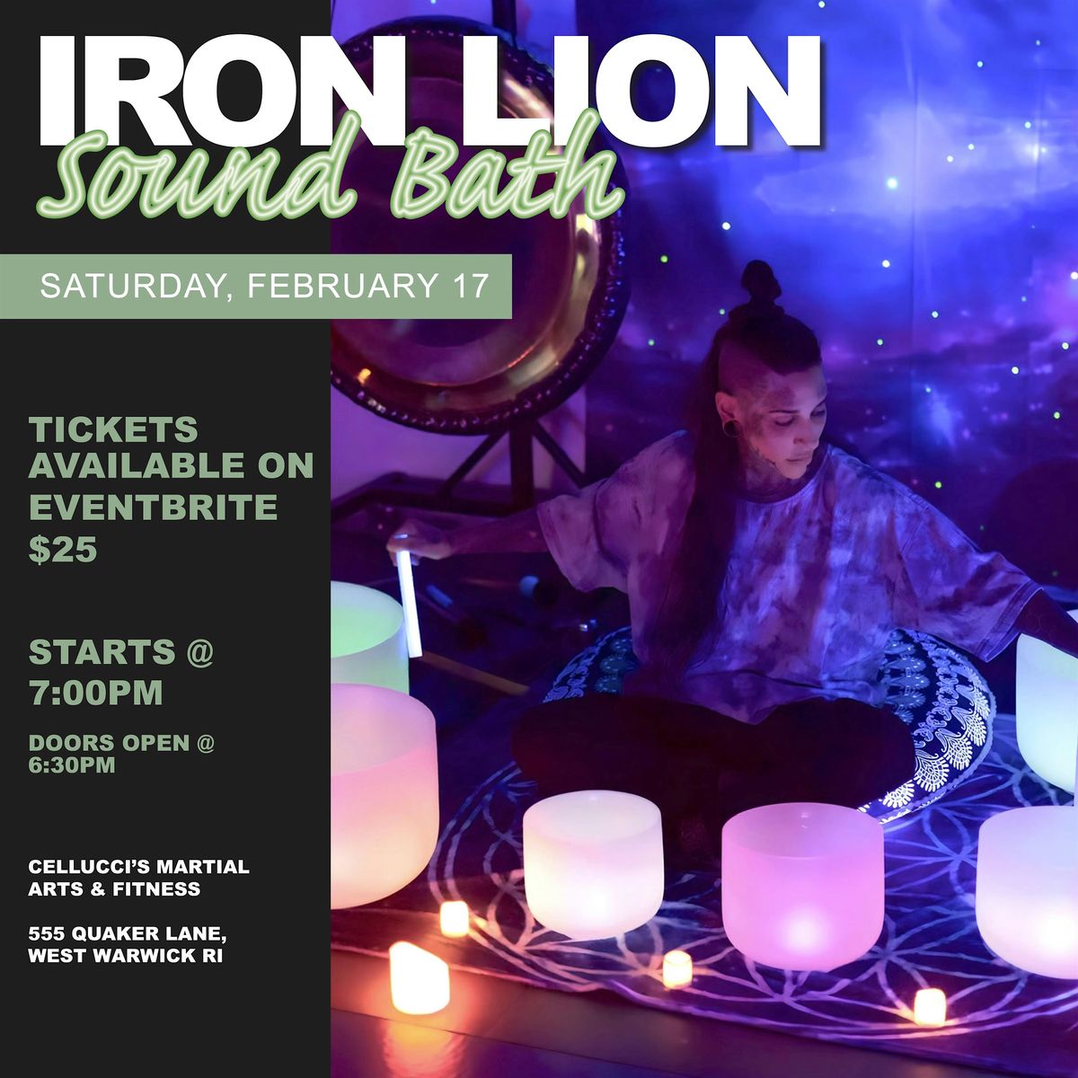 Iron Lion Sound Bath, Cellucci's Martial Arts & Fitness, 555 Quaker Iron Lion Sound Bath, Cellucci's Martial Arts & Fitness, 555 Quaker