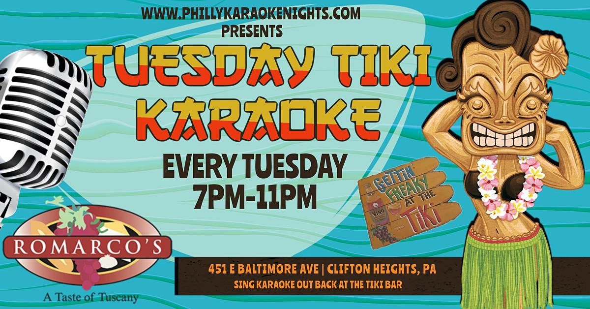Tuesday Karaoke @ Romarco's Tiki Bar (Clifton Heights  Delaware County, PA) | Event in Clifton Heights | AllEvents
