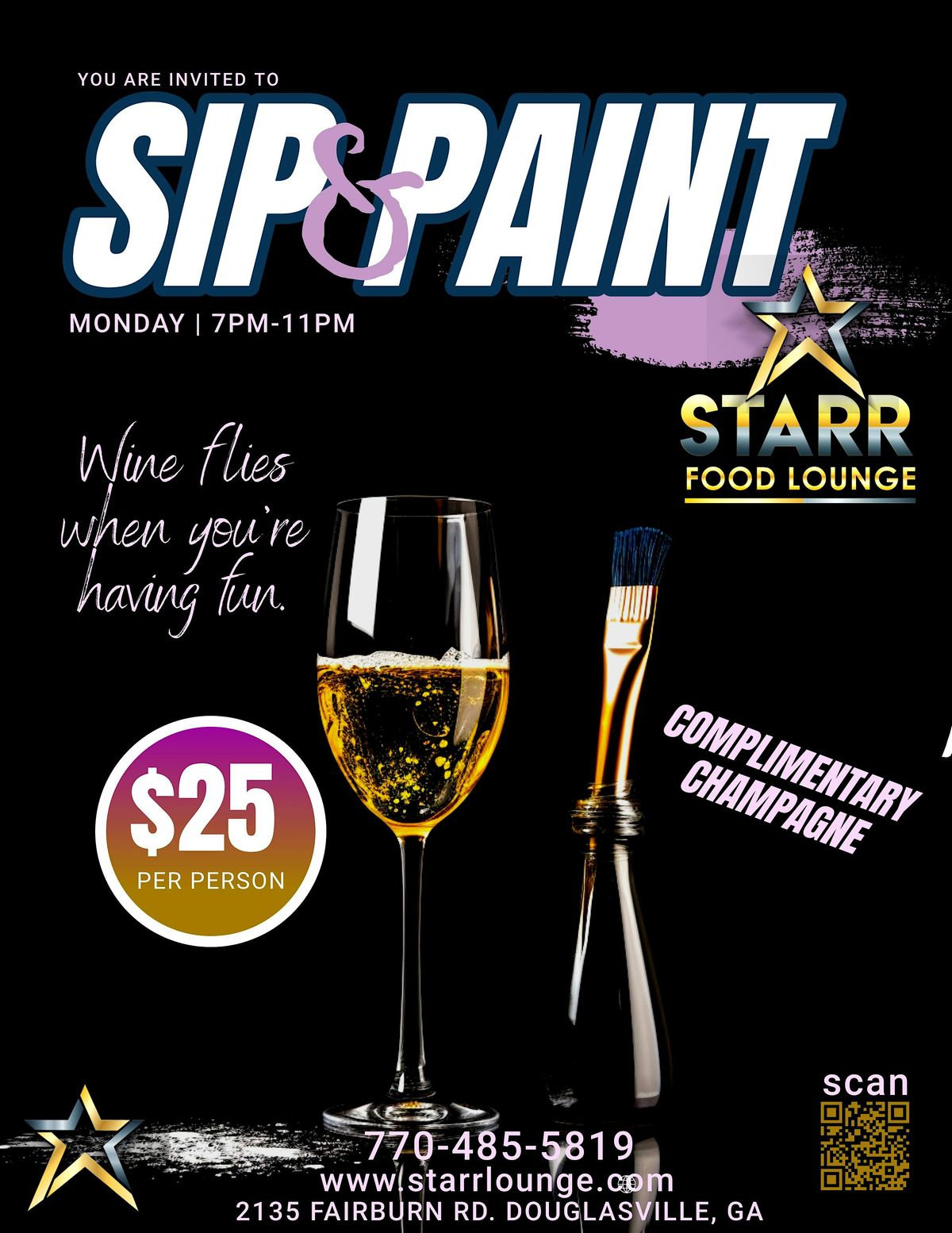 Sip & Paint, STARR Food Lounge, Douglasville, 29 July 2024 AllEvents.in
