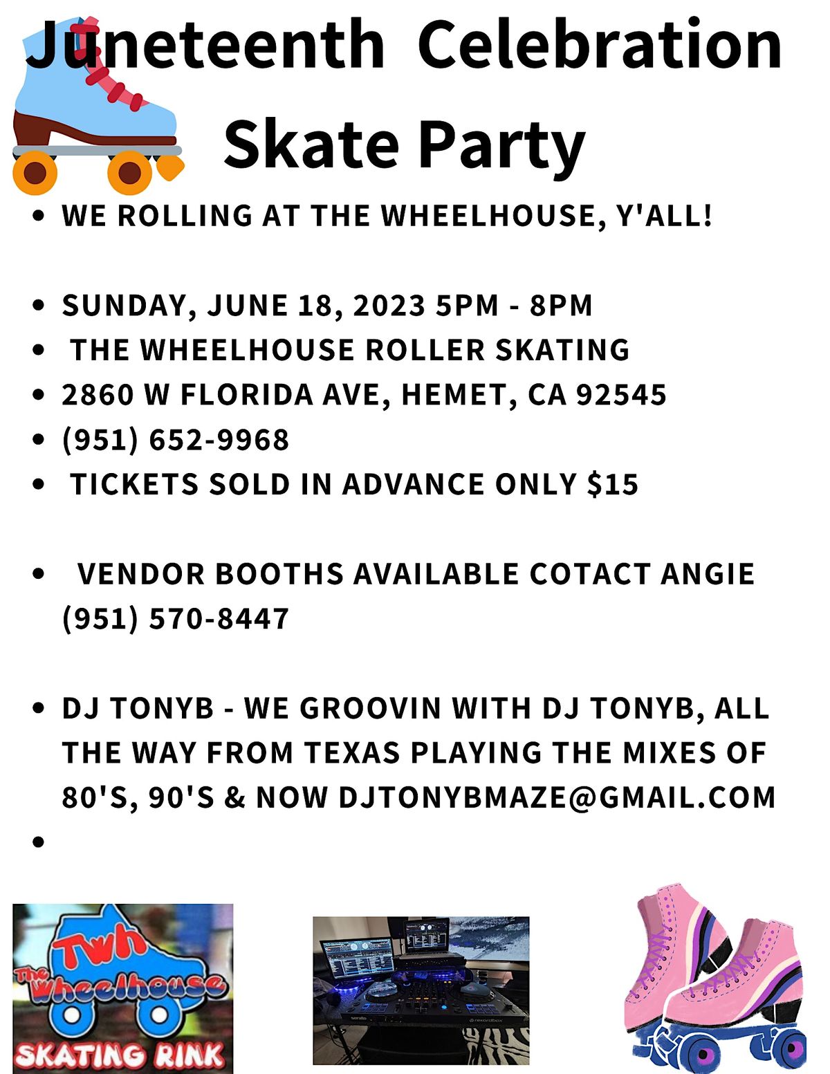 The Celebration Skate Party, The Wheelhouse Roller Skating