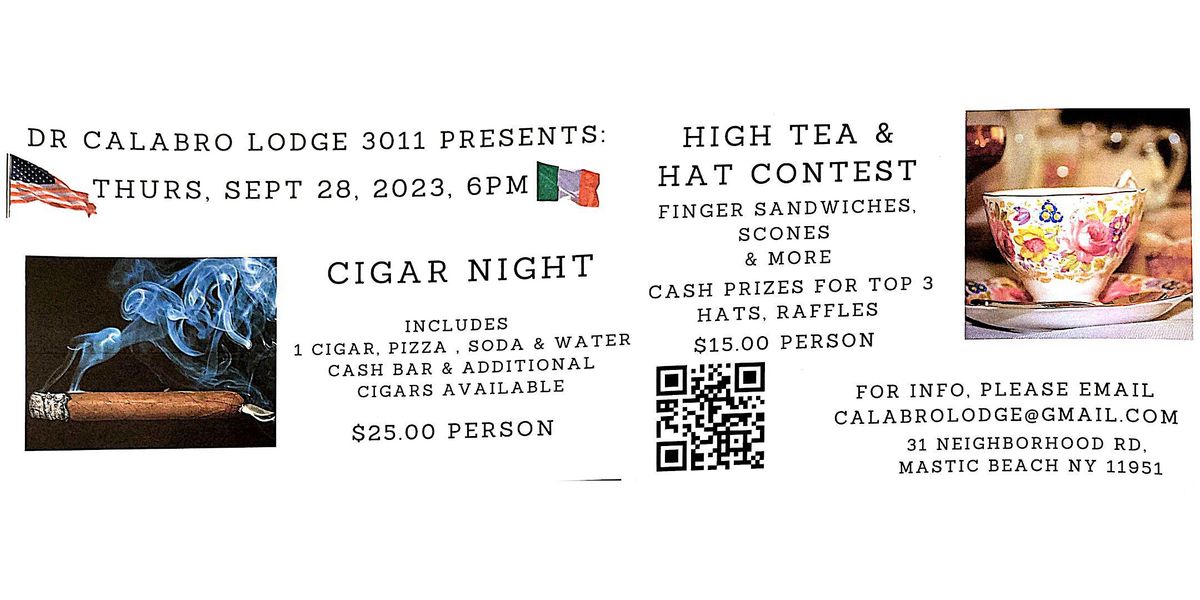 Cigar and High Tea, Mastic Beach Property Owners, 28 September 2023