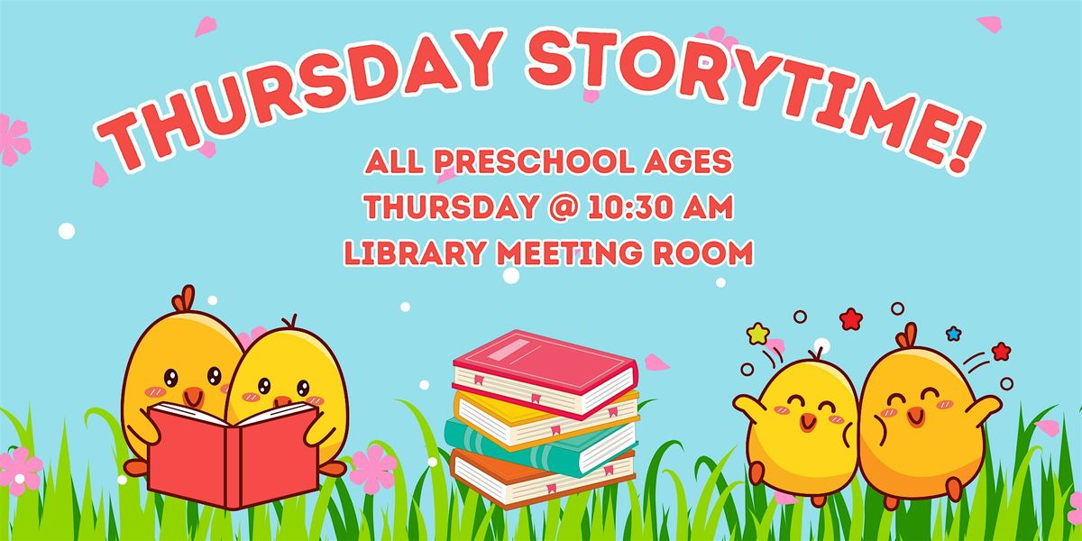Thursday Storytime, All Preschool Ages @ Library Meeting Room, Denville ...