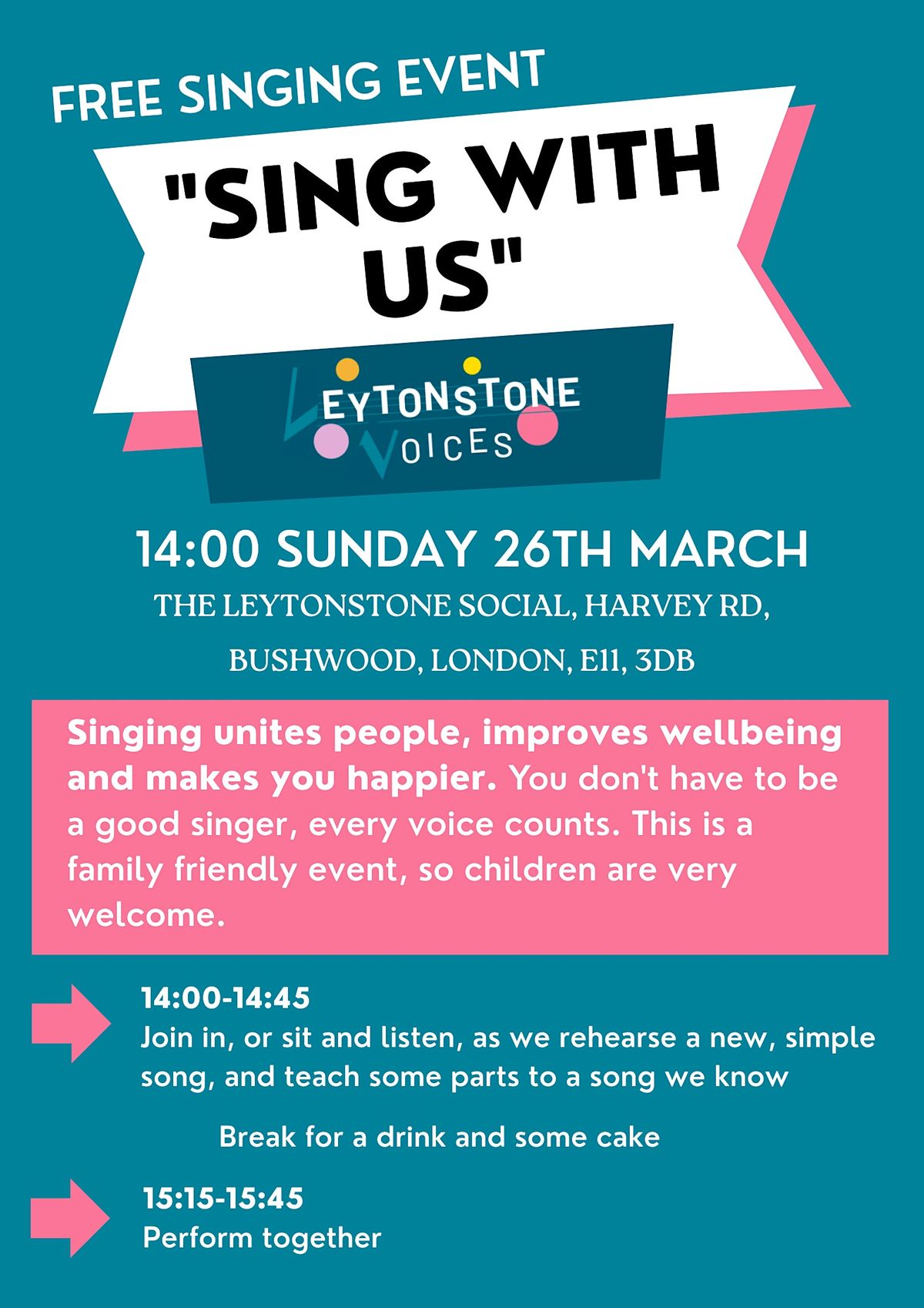 Sing with Us, The Social ( Leytonstone Ex Servicemen's Club), London