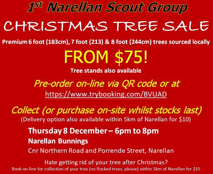 1st Narellan Scout Group Christmas Tree Sale, Bunnings Warehouse