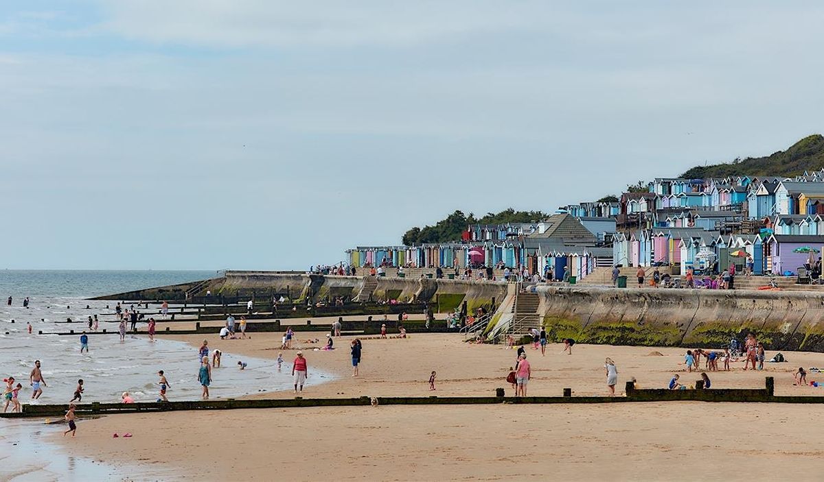 Beach huts and Bookbinding walk and in WaltonontheNaze, Walton Pier, Waltononthe