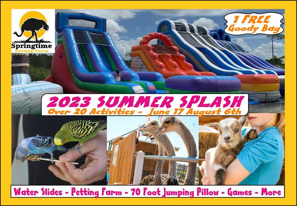 2023 Summer Splash at Springtime Petting Farm North Fort Myers. Water