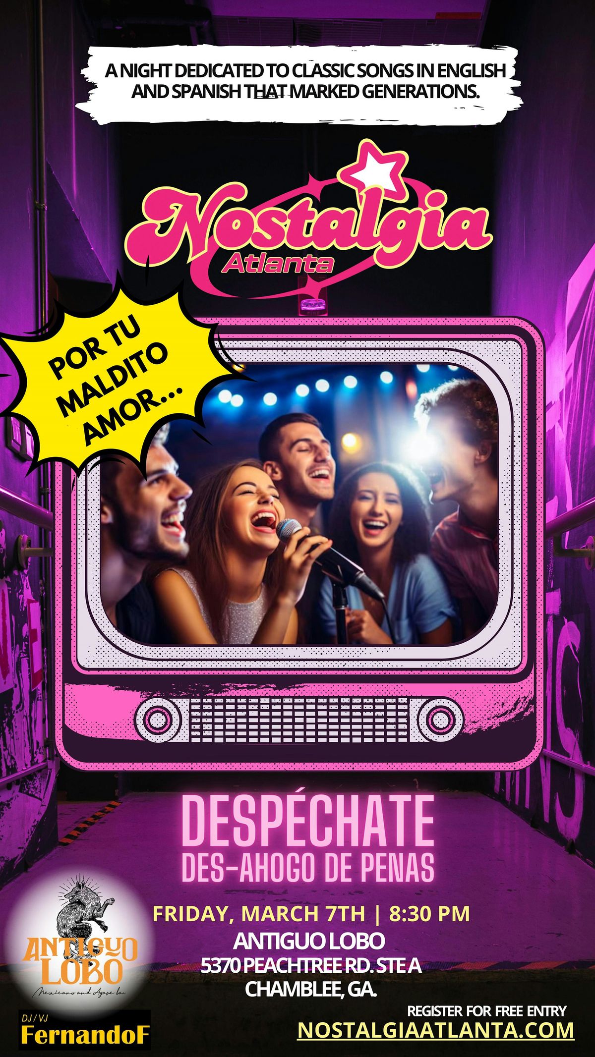 NOSTALGIA ATLANTA - Despechate! | Event in Chamblee | AllEvents