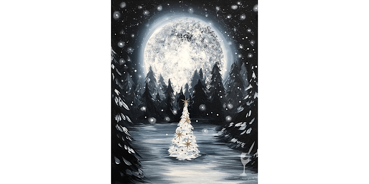 The Solitary Christmas Tree at Night - Paint and Sip in Denver | Classpop!™, 24 December | Event in Denver