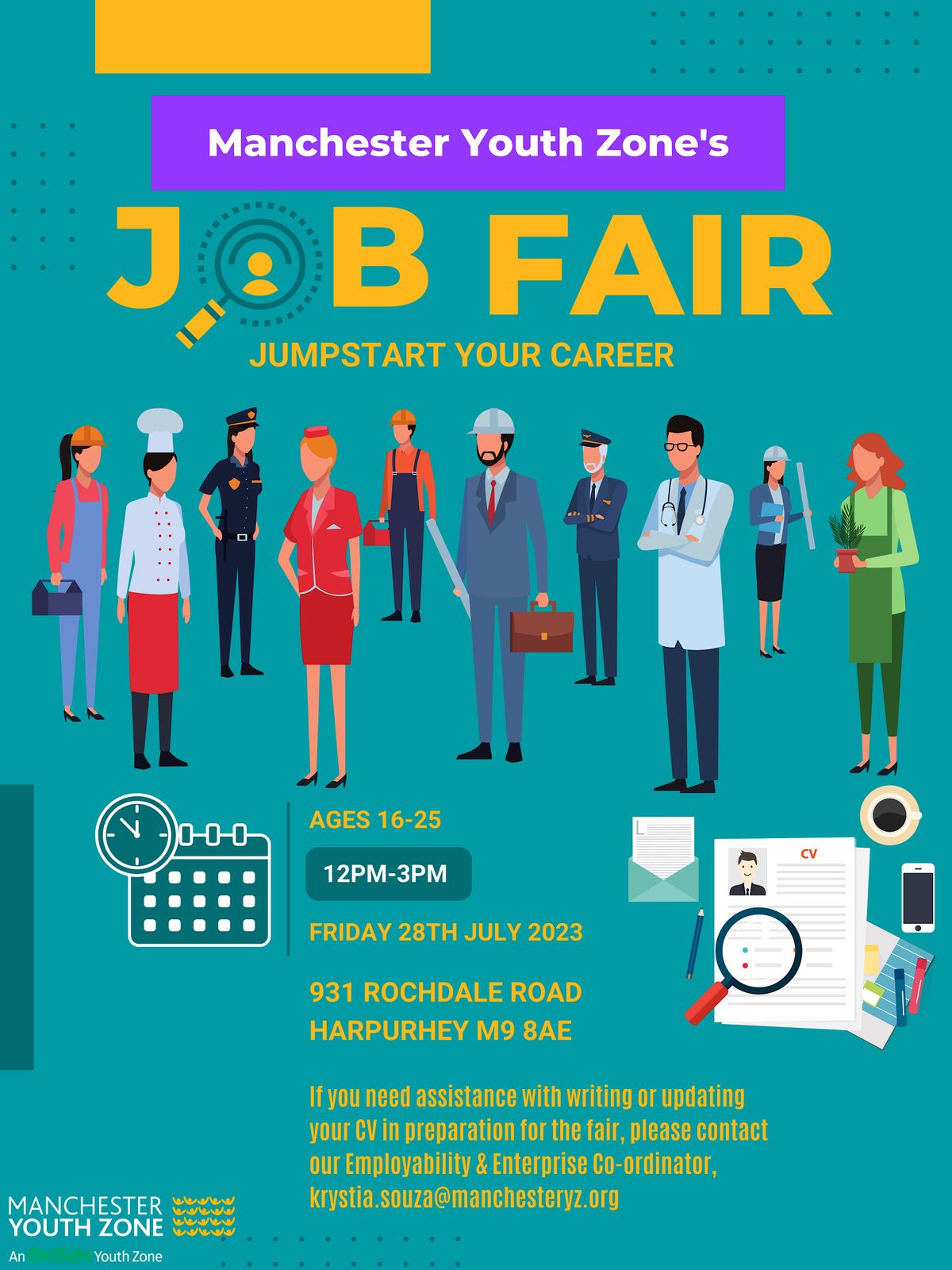 Manchester Youth Zone Job Fair, Manchester Youth Zone, 28 July 2023