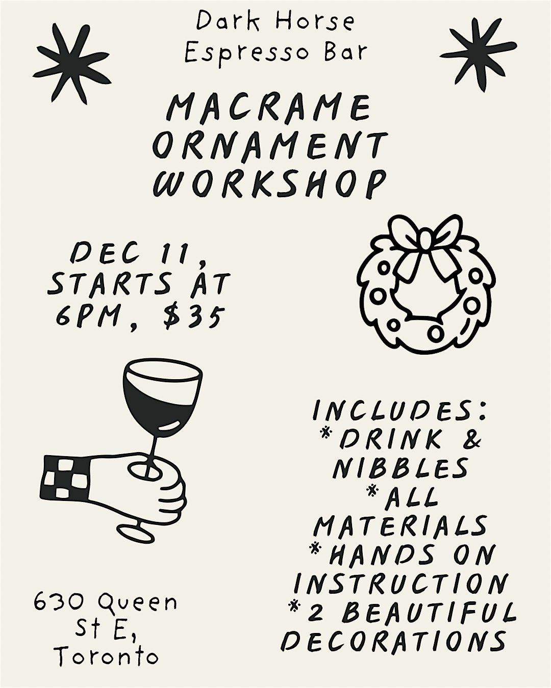 Macrame Ornament Workshop, 11 December | Event in Toronto | AllEvents
