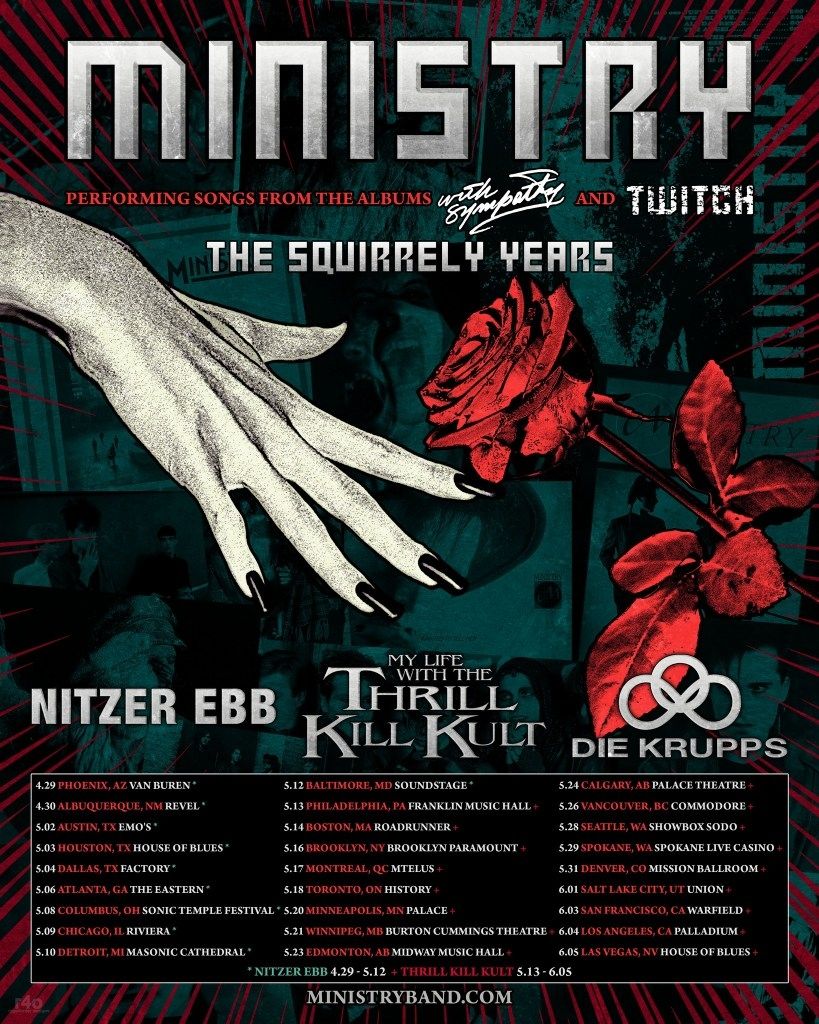Ministry  Die Krupps & My Life With The Thrill K*ll Kult, 4 June | Event in Las Vegas | AllEvents