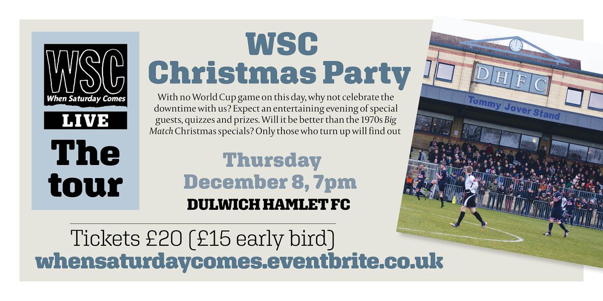 Christmas Party Prizes 2022 Wsc Christmas Party, Dulwich Hamlet Football Club, London, December 8 2022  | Allevents.in