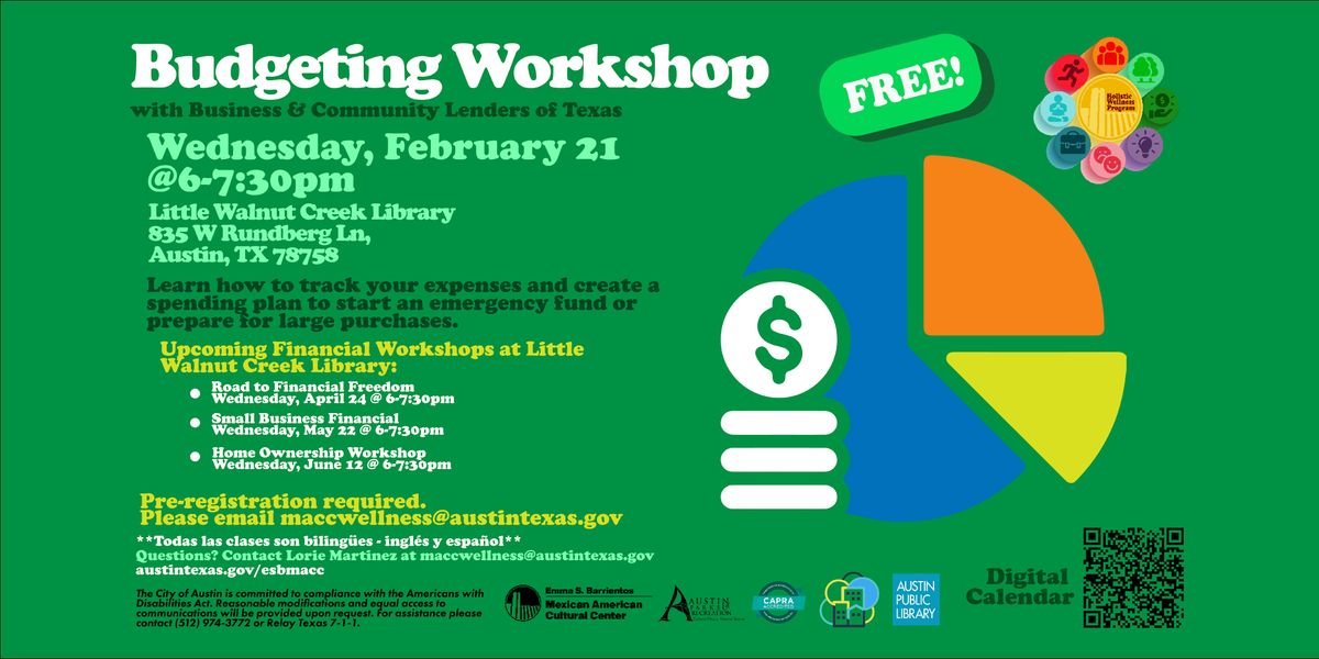 Budgeting with Business Community Lenders / Taller de