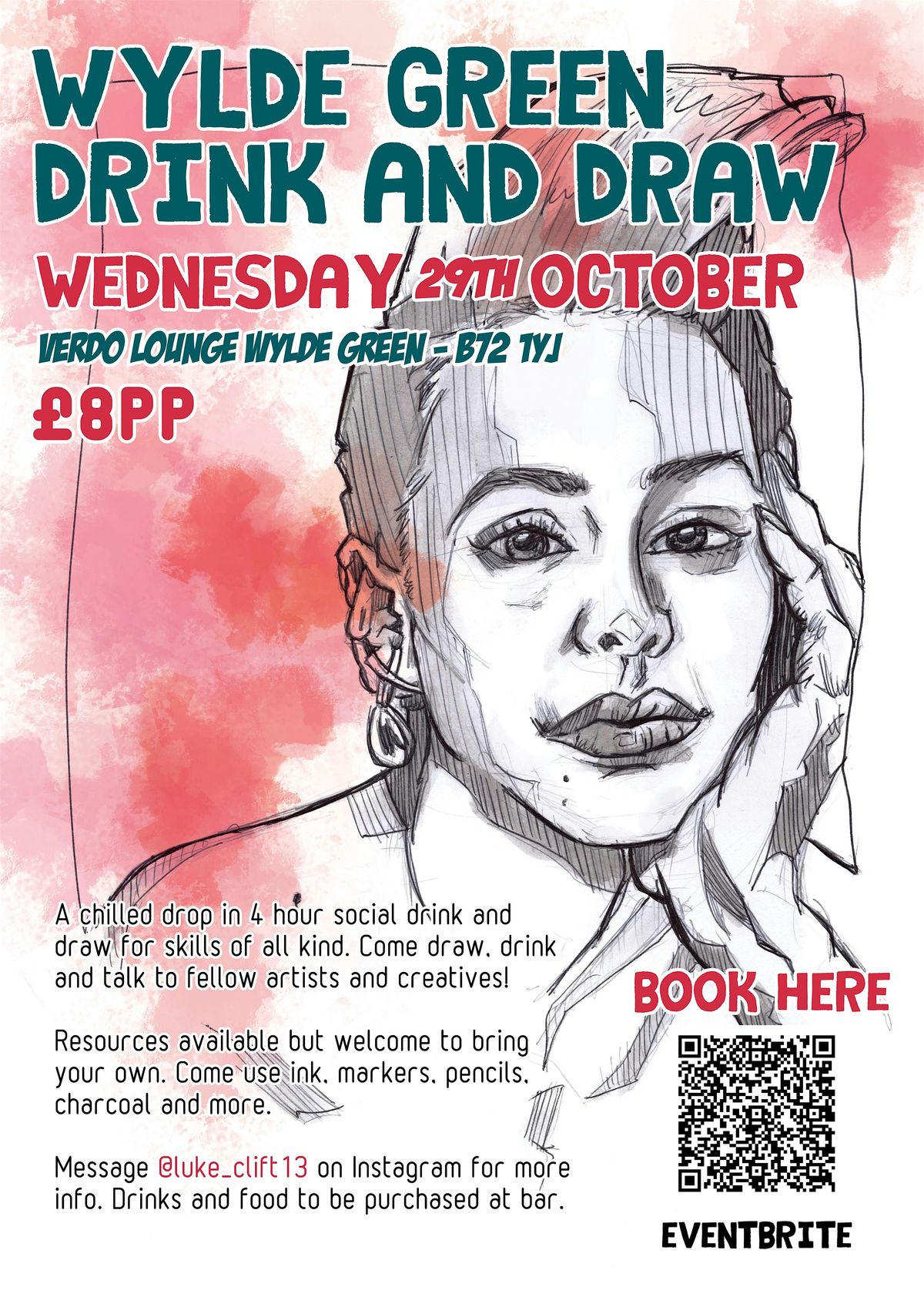 Wylde Green Social Drink and Draw - Pay on Door