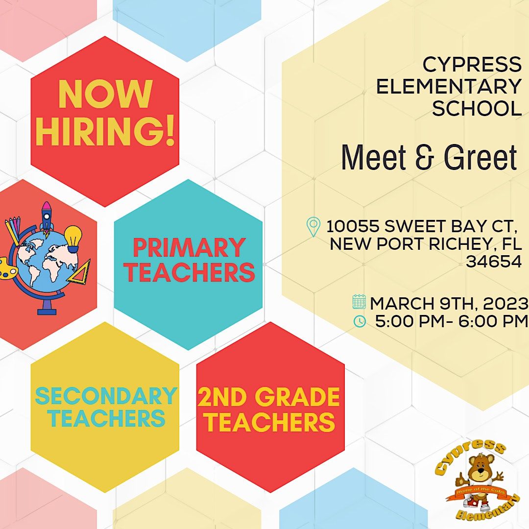 Cypress Elementary School Meet & Greet, Cypress Elementary School, New
