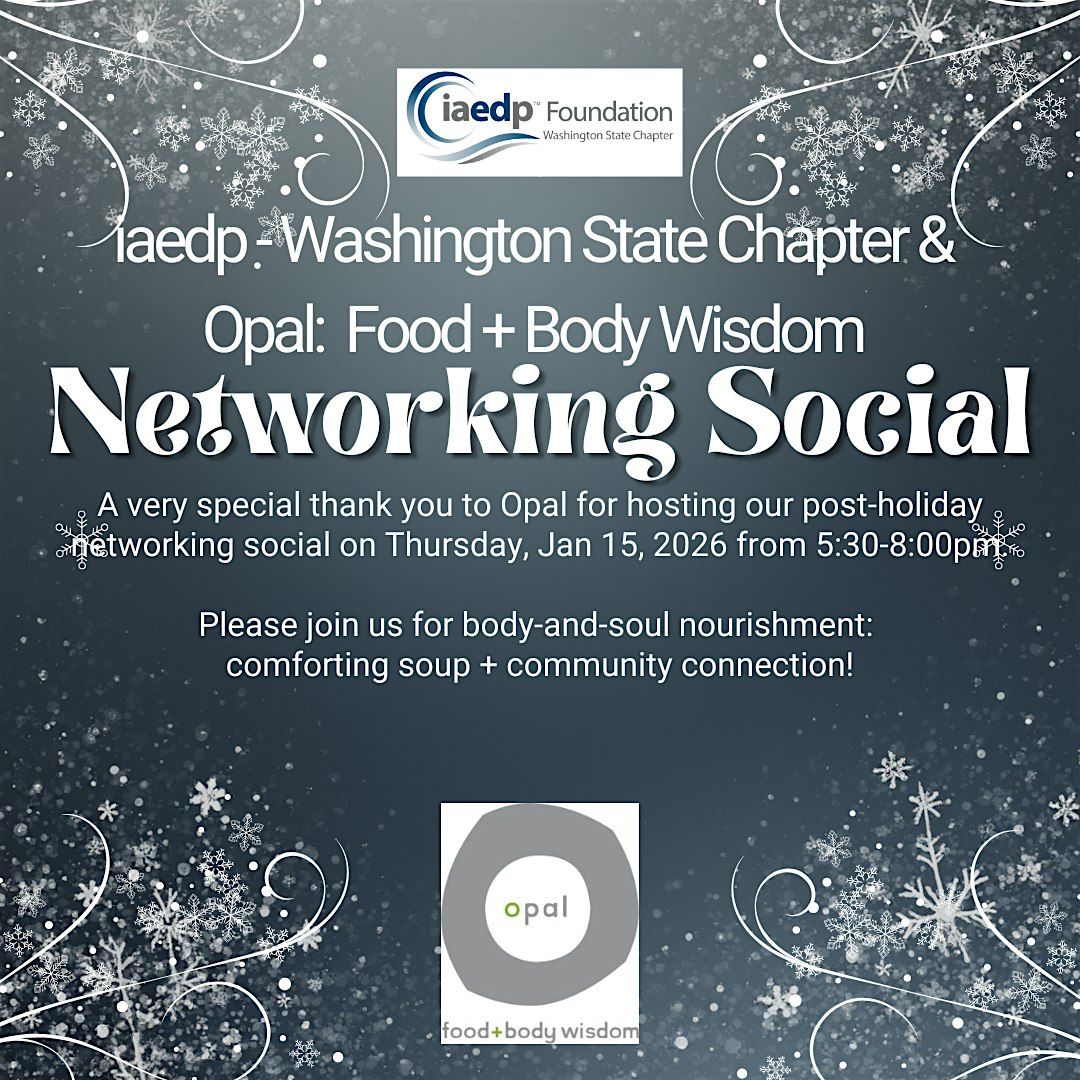 iaedp -Washington State Chapter Networking Social, 15 January | Event in Seattle | AllEvents
