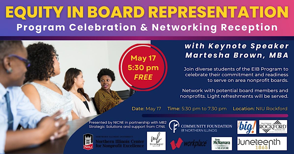 Equity in Board Representation Celebration & Networking Event!, The