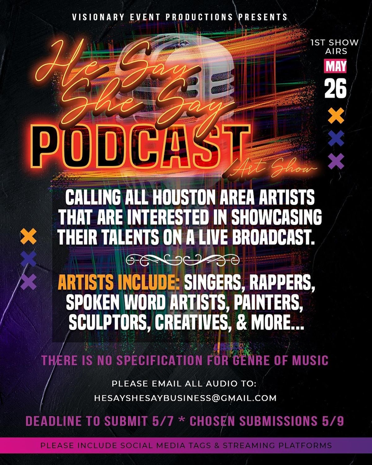 He Say She Say Podcast/ Live Artshow, Hazen House Studios, Houston, 25