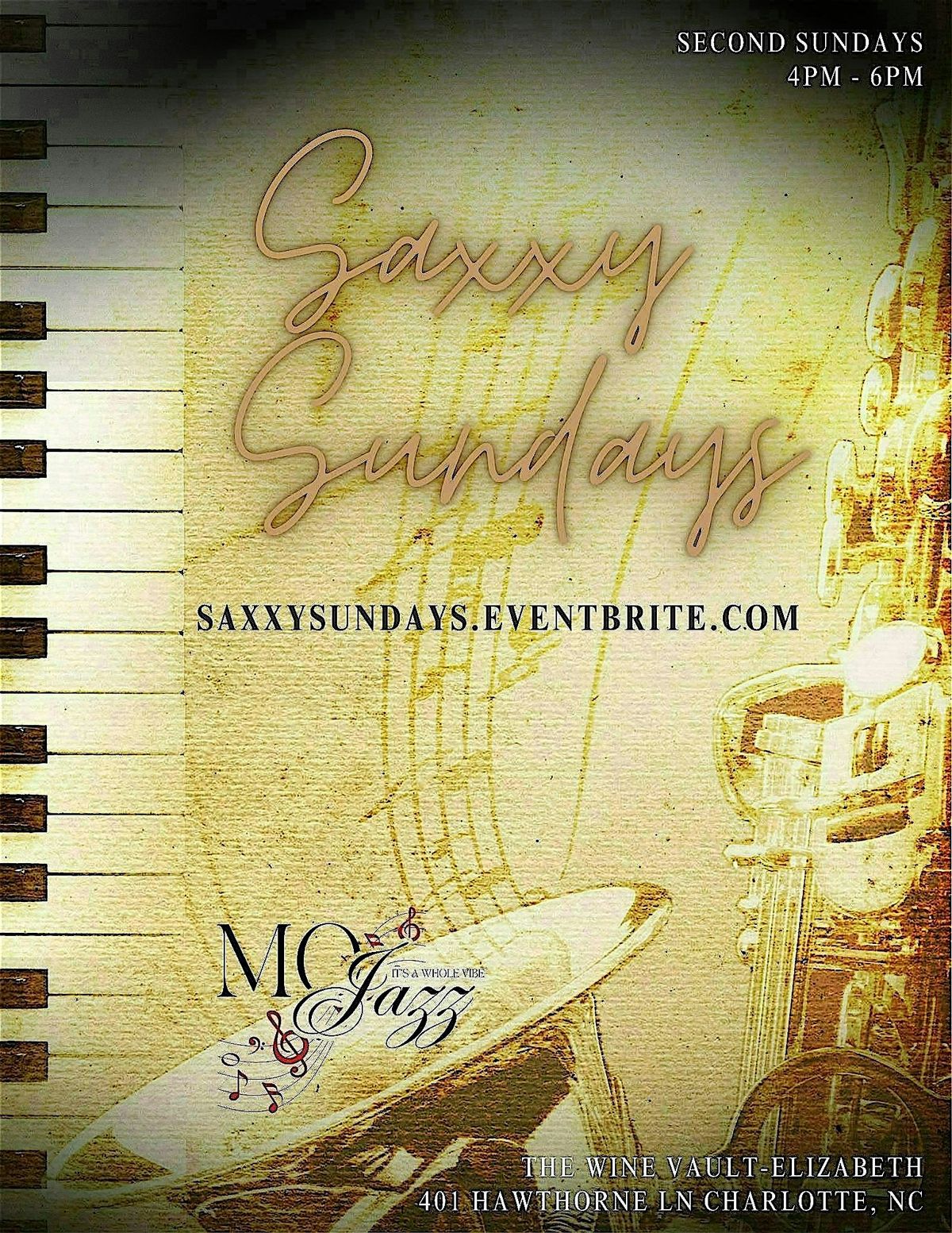 Mo Jazz-Second Sunday- Saxxy Sundays, 11 January | Event in Charlotte | AllEvents