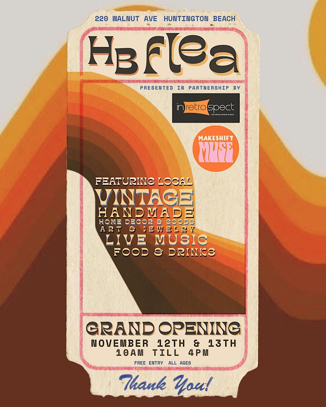 GRAND OPENING HB FLEA, 220 Walnut Ave, Huntington Beach, November 12